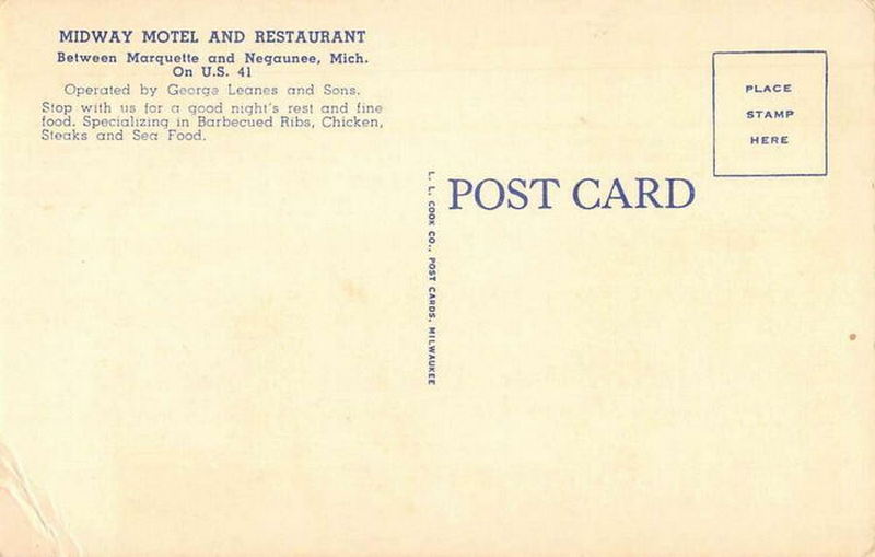 Midway Motel and Restaurant - Vintage Postcard (newer photo)